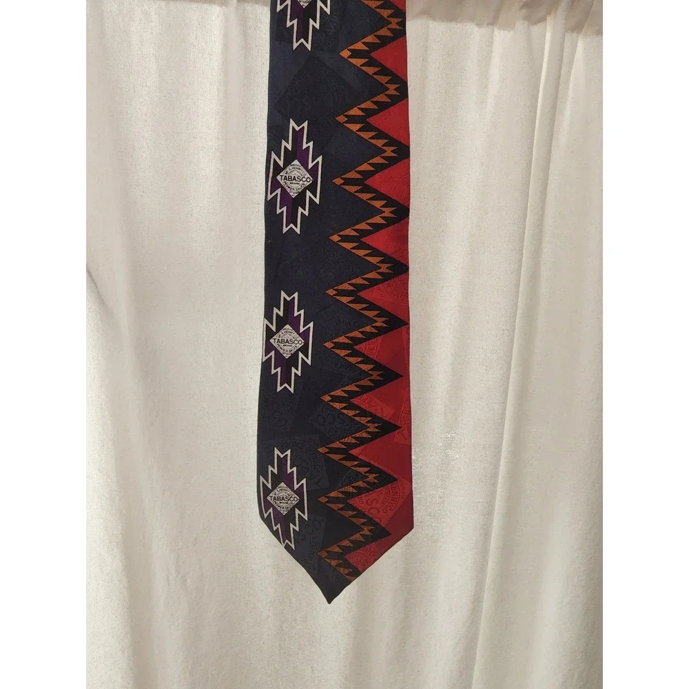 Tabasco branded Aztec style men's tie